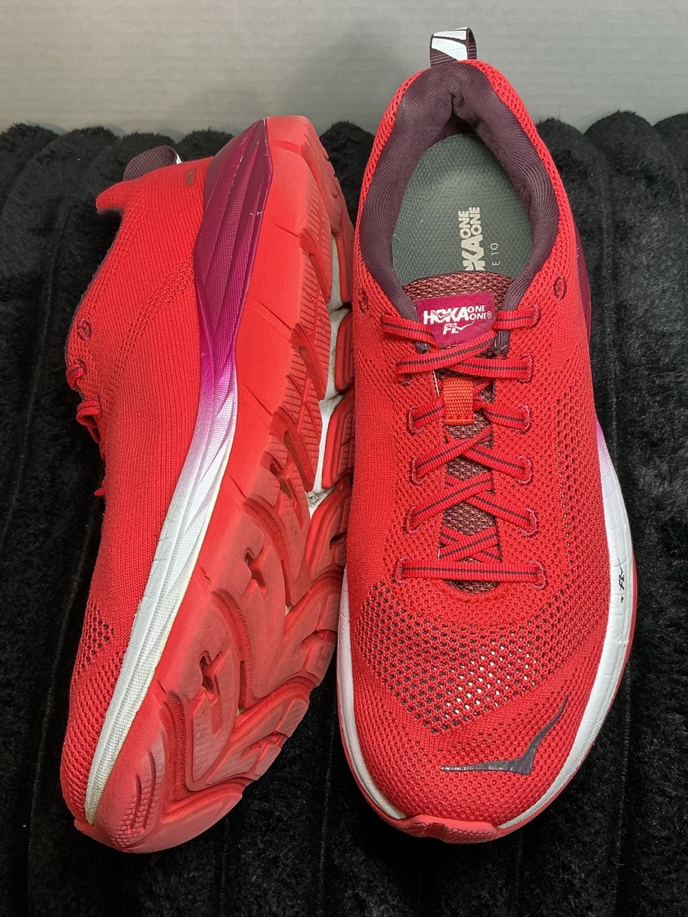 HOKA ONE ONE Mach 1 Women’s Size 9 Hibiscus Cherries Jubilee 1019280 Rare 2018 - Picture 5 of 15